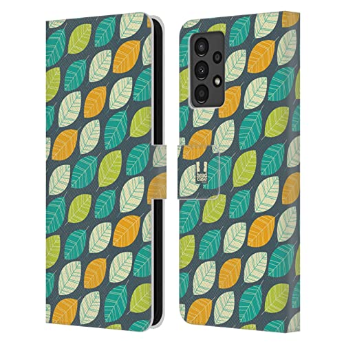 Étui Samsung Galaxy A13 Housse Portefeuille en Cuir Head Case Designs Frais Feuille 2