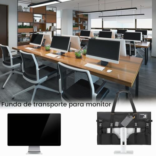 Monitor bolsa de transporte negro funda protectora maletín pantallas ordenador 4