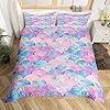 Erosebridal Fish Scales Comforter Cover Pink Mermaid Scales Pattern Colorful Bedding Sets Microfiber Duvet Cover Twin… 51QhAImkLGL. SS100