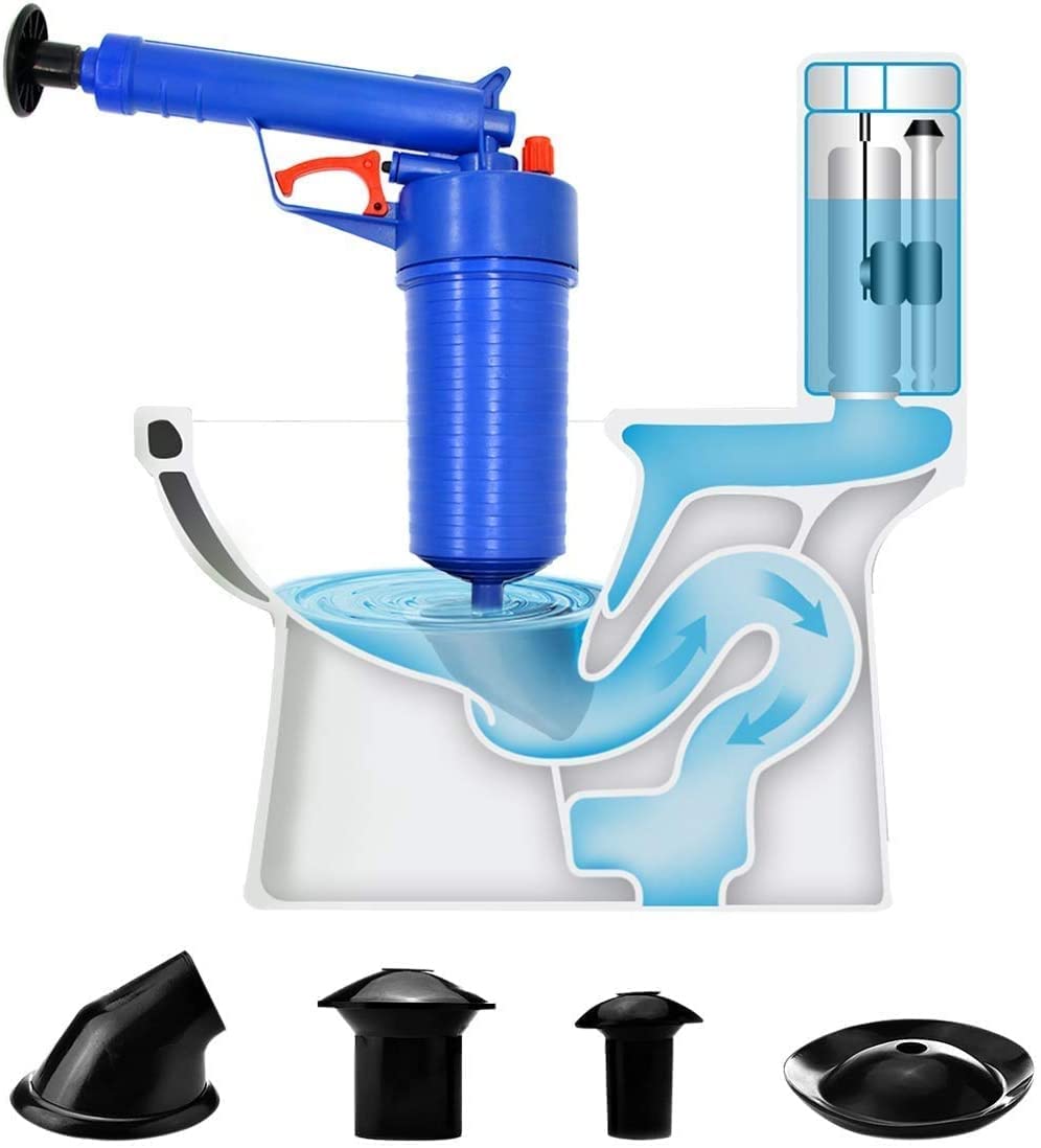GLIVE (LABEL) Toilet Plunger Sink Drain Unblocker, High Pressure Clogged Pipe Powerful Manual Pneumatic Dredge Equipment Drain Blaster Pipe Cleaner Bathroom Floor Drain Dredger Bathtub Plunger (B0B564M8PV) Amazon Price History, Amazon Price Tracker