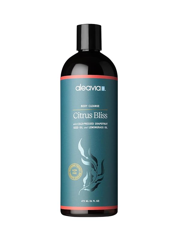 Sabonete líquido corporal Aleavia Citrus Bliss com óleos essenciais, 473 mL
