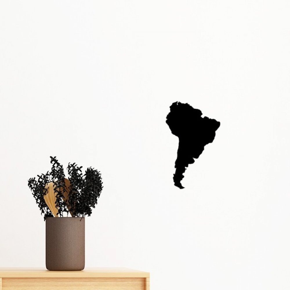 Sticker mural carte Amérique du Sud vinyle amovible décoration maison