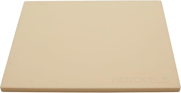 HENCKELS BBQ Pizza Stone for Oven and Grill, Cordierite Baking Stone for Crispy Crust, Heavy Duty Ceramic Stone for Outdoor Pizza Cooking, White