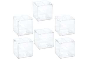 VGOODALL 100 PCS Clear Favor Boxes, 2x2x2, A Must-Have Wedding and Party Supply
