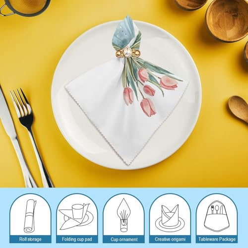 Servilletas de Tela con Bouquet de Tulipanes miniatura 7