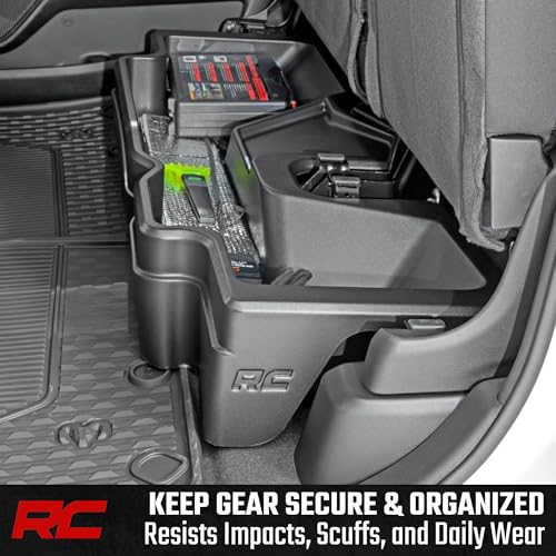 Rough Country Under Seat Storage for Ram 1500 Crew Cab (2019-2026) - Custom Rear Under Seat Organizer Tray without Lid - image 4