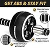 Ab Roller Wheel - 3-In-1 Ab Wheel Roller & Jump Rope - Ab Roller for Abs Workout - Ab Wheel Roller for Core Workout - Rueda Para Abdominales - Abs Roller for Abs Workout - Exercise Wheels for Abs - Workout Equipment for Home Workouts