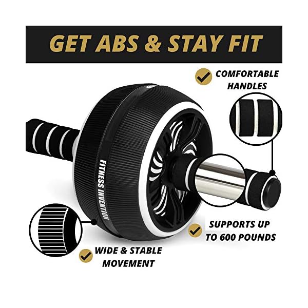 Ab Roller Wheel - 3-In-1 Ab Wheel Roller & Jump Rope - Ab Roller for Abs Workout - Ab Wheel Roller for Core Workout - Rueda Para Abdominales - Abs Roller for Abs Workout - Exercise Wheels for Abs - Workout Equipment for Home Workouts