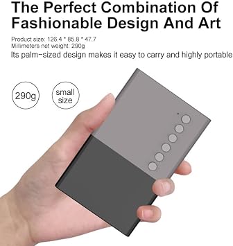 Mini Projector, Small Portable Projector .Suitable for children's gifts Video Projector, indoor video movies, and games. with Remote Control.Compatible for Smartphone, Laptop, PC(J9-A)