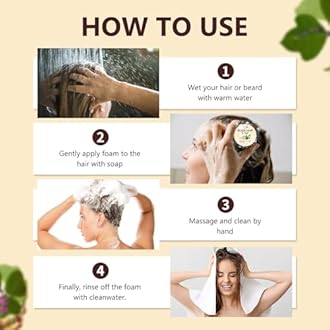 Gray Hair Reverse Shampoo Bar for Unisex, 2 PCS Black Hair Soap for Deep Clean the Scalp Grey, Grey Hair Shampoo Bar For Men and Women