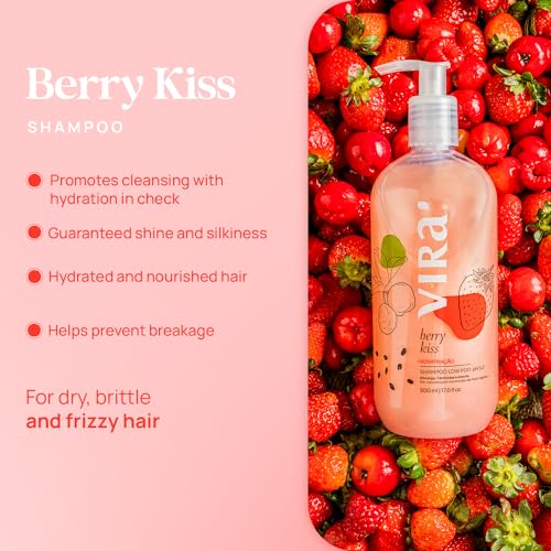 Virá Brazilian Shampoo And Conditioner Set, All Hair Types, Deep Moisturizing & Nourishment Treatment, Extra Glow, Hydrating, Strawberry & Raspberry 17.6 Fl Oz Each thumb #5