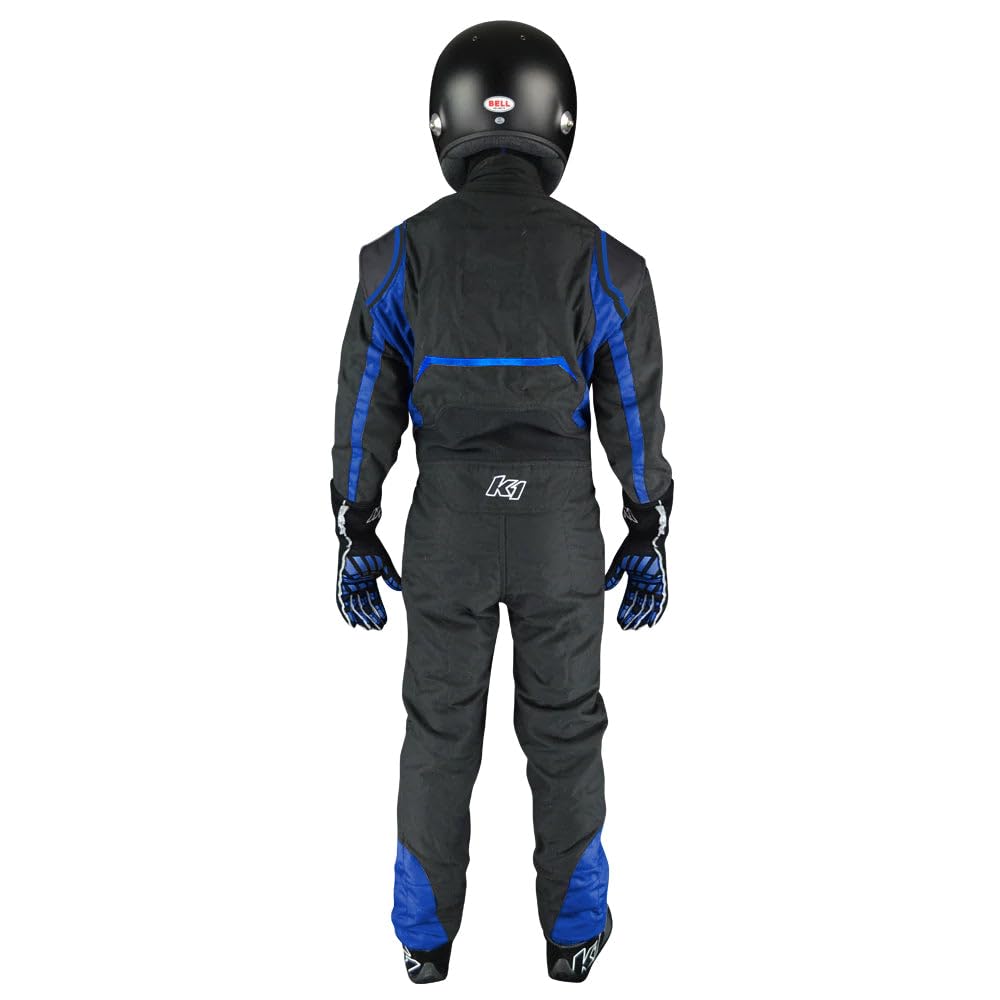 K1 Precision II Youth Nomex® Fire Suit - SFI 3.2A/5 - Black, Blue - 2XS