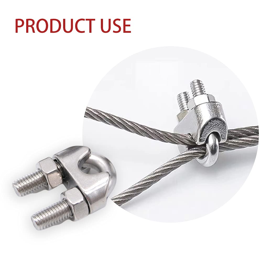 Morsetti Per Fune Metallica In Acciaio Inox 304 - 20 Pezzi Per Cavi Da 3 Mm - Foto 2