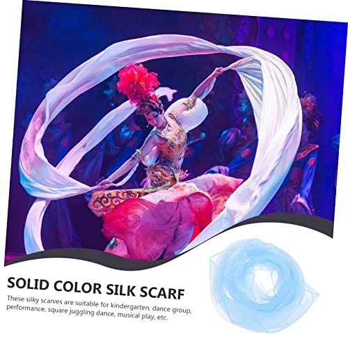 Homoyoyo 10pcs Square Silk Scarves Solid Color Scarves for Dance Silk Dance Veil Horse Riding Walking Traveling4