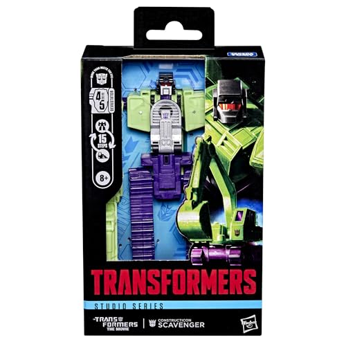 transformers studio series deluxe class the the movie constructicon scavenger 45-inch action figure robot toys for ages 8