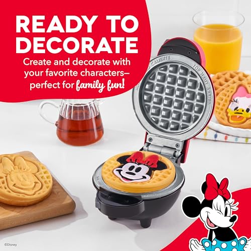 Image of Disney Dash MultiMaker Mini System Removable Plate Set - Ceramic Coating Replacement Plates for Waffle Breakfast - Waffle Maker Not Included - 4-Inch - 2-Pack - Minnie & Daisy