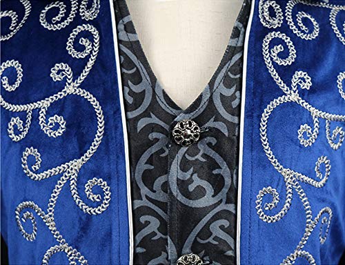 Apocrypha Men's Medieval Steampunk Tailcoat Vampire Gothic Jackets Frock Coat (Medium, Red) #TOP5