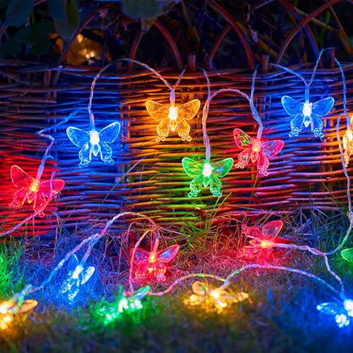 ENLACE LED Schmetterling Lichterkette, 3M 20 LED Bunte Lichterkette...