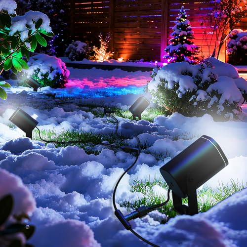 Image of 5FT Extension Cable for Go-ee Outdoor Spot Lights 2, IP68 Waterproof Extension Cord Compatible with Go*ee H7093 H7094-4 Pin Plug Patio Decorations (5FT 2Pack)