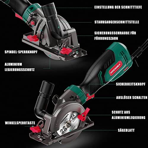 Mini-Handkreissäge von HYCHIKA für präzise Schnittarbeiten