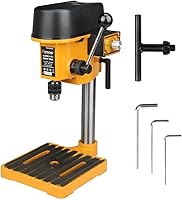 Hoteche Variable Speed Mini Benchtop Drill Press: 1/4" Chuck, 170mm Table, 23mm Travel - Precision Drilling for Wood, Metal, Plastic & DIY