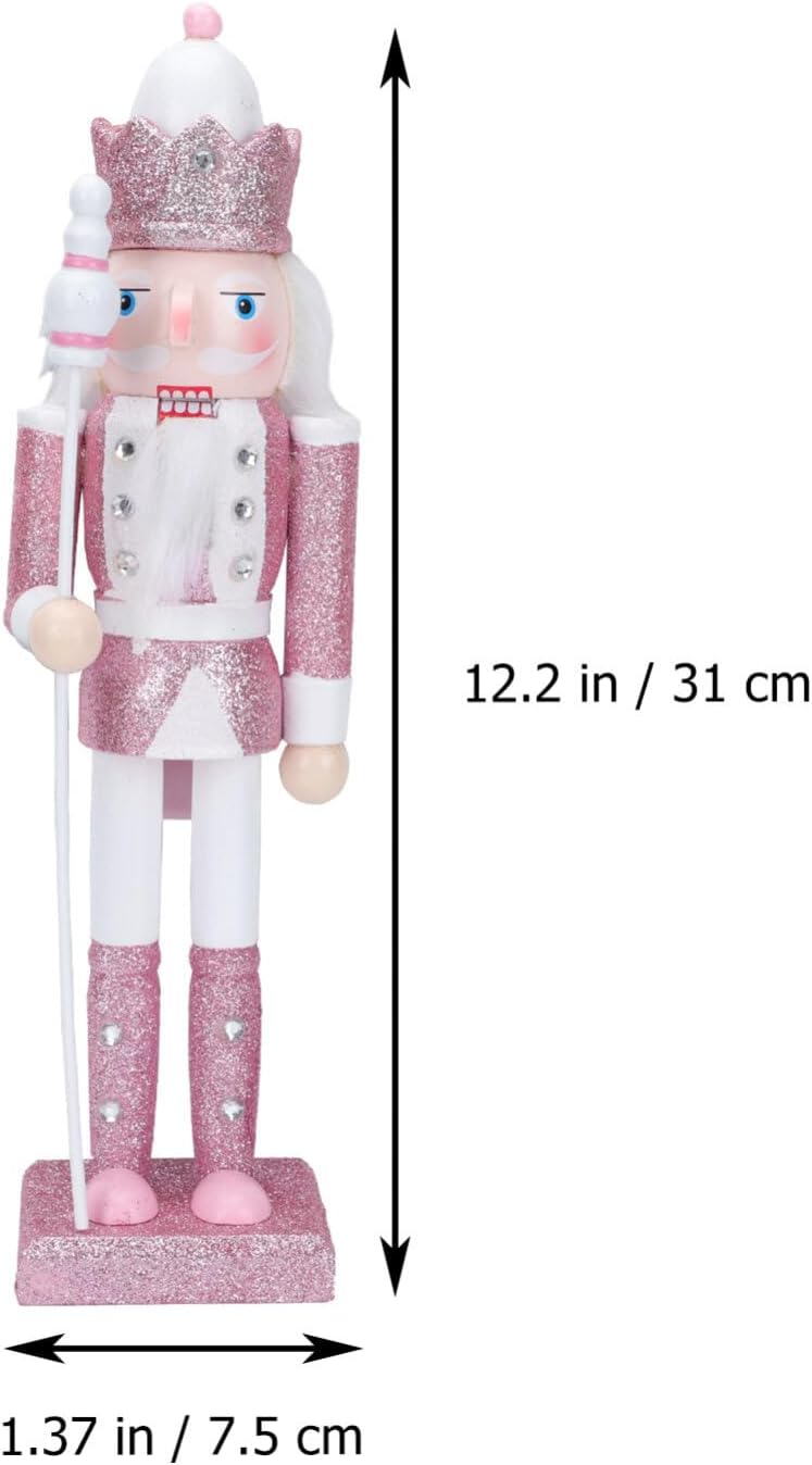 Sewroro Wooden Nutcracker Figure Nutcracker Wooden Nutcracker Soldier Christmas Decorations Ornament for Festival Party Xmas