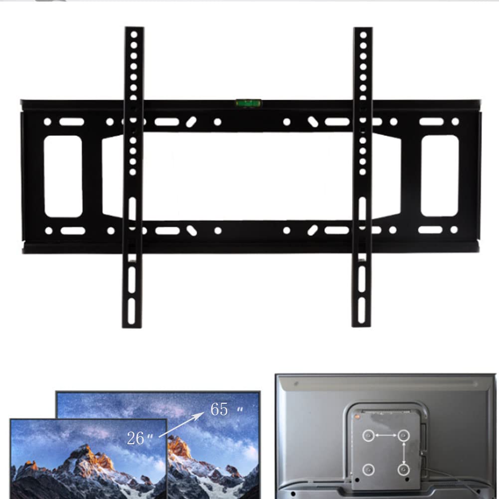 Supporto per TV fisso per TV da 26" a 65", supporto universale a parete sottile per TV a schermo piatto, supporta solo la TV da 1.2 pollici dalla parete, VESA max 470x430 mm, carico massimo 49.9 kg