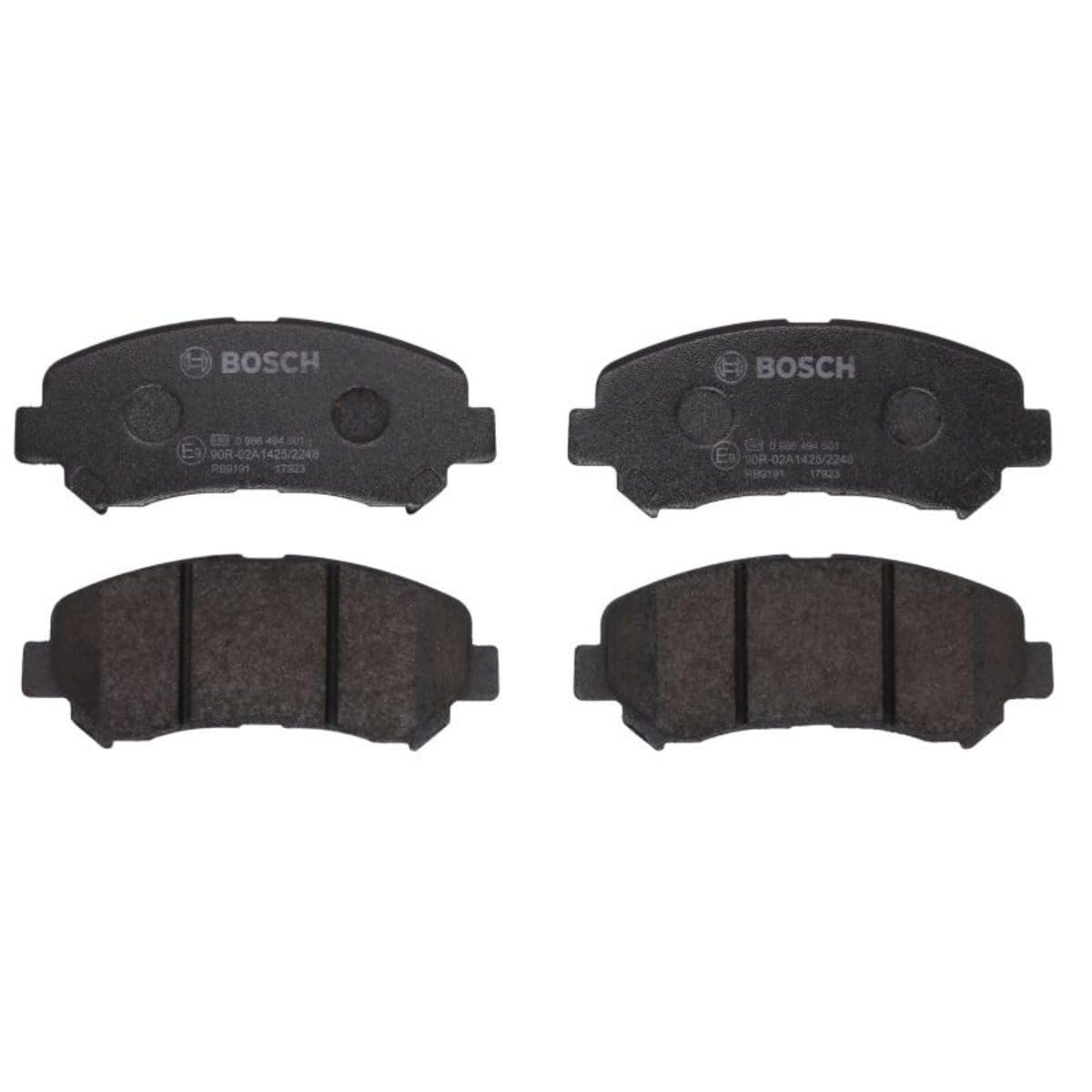 Bosch BP1420 - Brake Pads Car Front Axle - Bosch Quality - Reduced Noise and Dust - ECE-R90 Certified - Copper-Free - 1 Set of 4 Pads