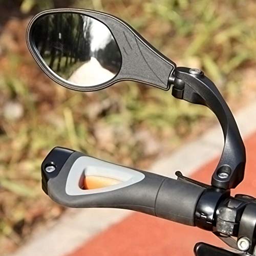 Lusterko rowerowe na kierownicę rowerową, lusterko wsteczne, obrót o 360°, regulowane lusterko wsteczne ze stali nierdzewnej, składane lusterko wsteczne do rowerów górskich, szosowych (lewe)