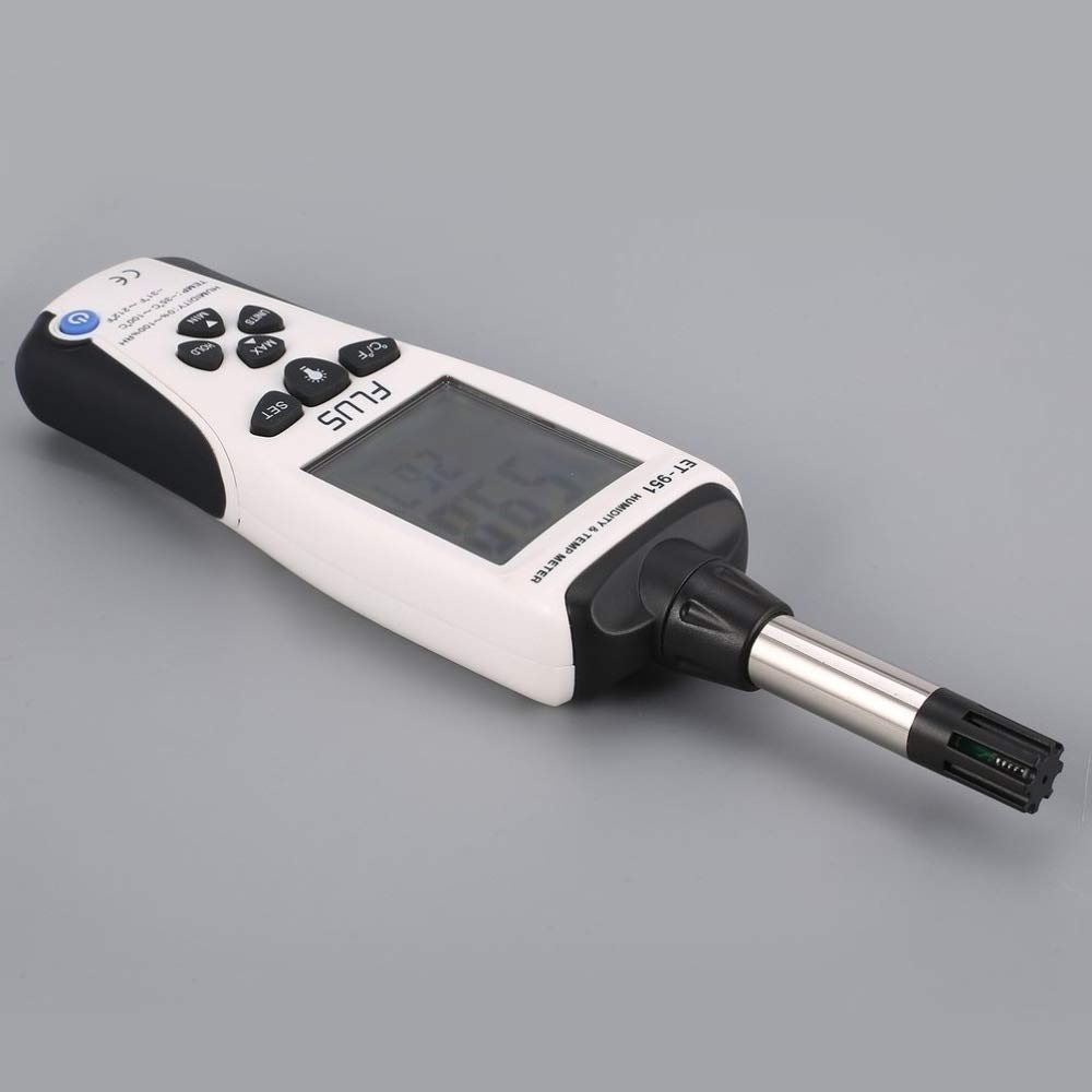 Medidor de temperatura ET-951 Handheld Tester digital humedad Pantalla LCD multifunción higrómetro Para laboratorio