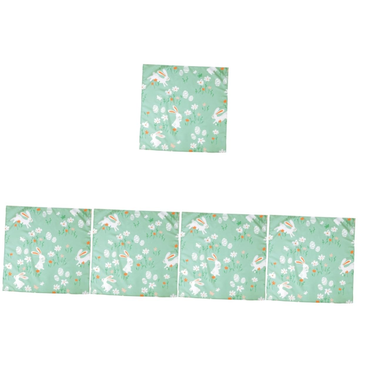 Nappe pâques décoration table ronde tissu motif lapin motif festif
