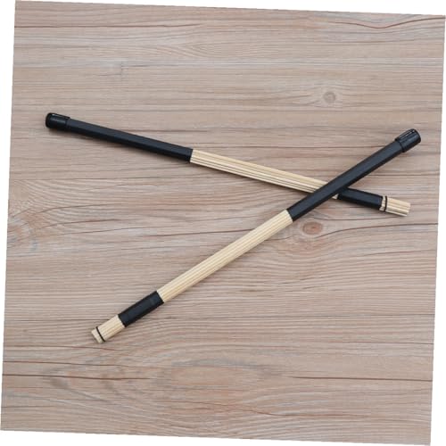 Par de Baquetas de varilla de bambú 40 cm negras para música jazz y folk miniatura 7