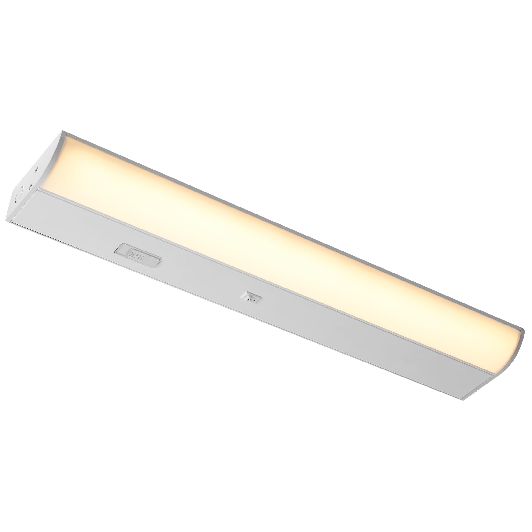 Maxxima 18 in. Hardwired LED Under Cabinet Light - 700 Lumens, 5 CCT, Color Temperature Slide Control, 2700K/3000K/3500K/4000K/5000K, Kitchen and Indoor Lighting Fixture, White, On/Off Switch, ETL