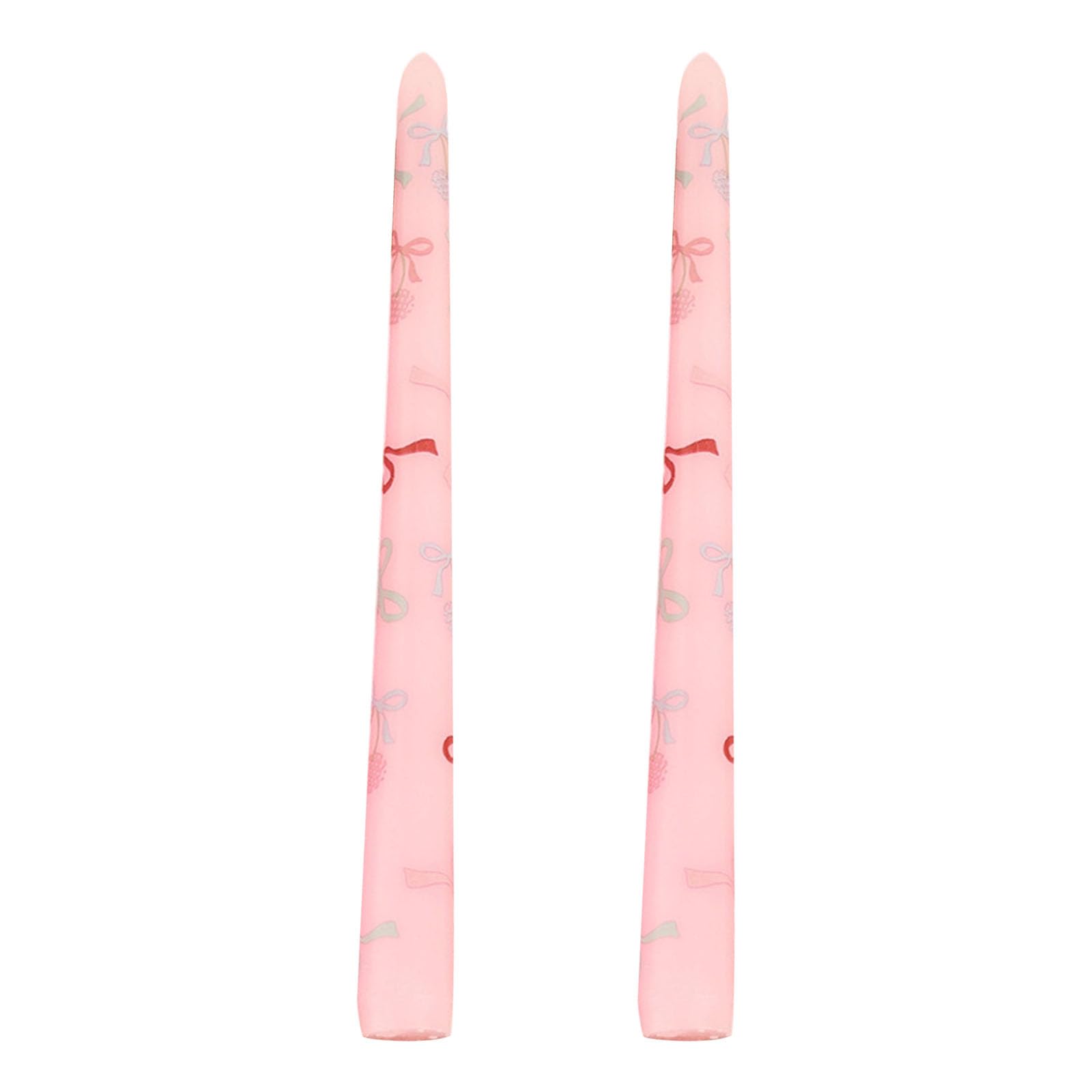 Taper Heart Pattern Unscented Candlesticks Party Table Decor Unscented Sticks