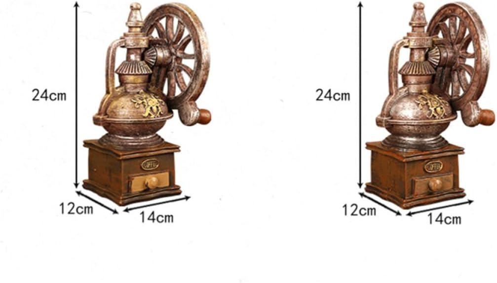 Vintage Style Resin Coffee Maker Ornament Desktop Home Decor Figurine image 2