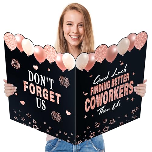 Large Good Luck Finding Better Coworkers Than Us Farewell Greeting CardRose Gold Jumbo We Will Miss You Goodbye Good Luck Retirement Going Away Card for Coworker FriendGifts for Colleague Leaving