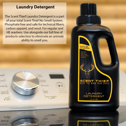 Scent Thief Hunting Scent Eliminator Trophy Pack, Includes 24Oz Field Spray, Scent Free Laundry Detergent, Hunting Body Wash & Shampoo, And Scent Blocker Wafer #TOP3