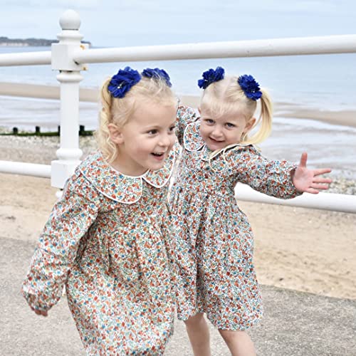 Toddler Girls Dress Long Sleeve Floral Dress for Little Girls Fall Winter Vintage Toddler Dress 2-9T3