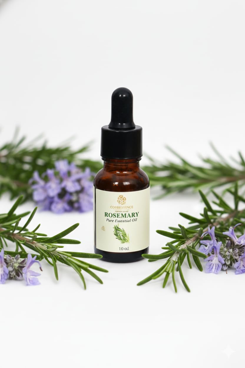 COREESSENCE Rosemary and Tea Tree Essential Oil Combo Pack, 10ml Each, for Hair Growth, Dandruff Care, Skin and Diffuser Use, Pack of 2 2