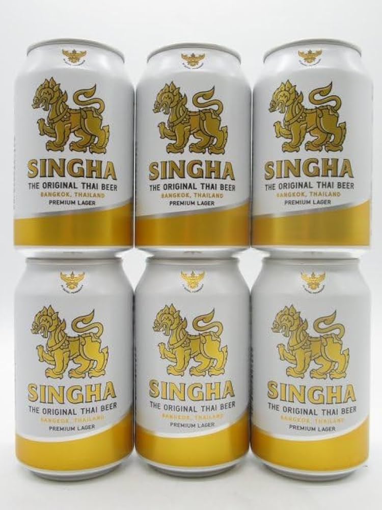 Amazon.co.jp: 【6缶セット】シンハー Singha タイ ラガー 缶