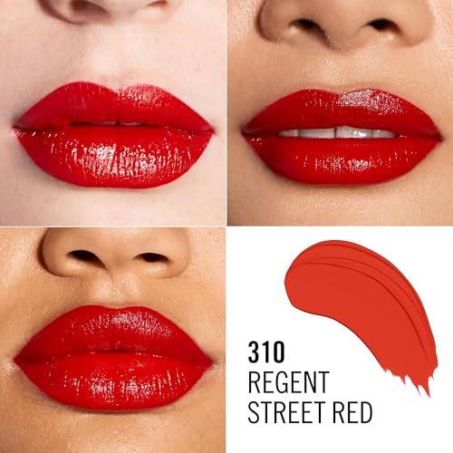 Rimmel Lasting Finish Lipstick 310 Regent Street Red, Creamy Satin Finish, Long Lasting 8 HR Wear, Comfortable Formula, Rich Pigment - Image 2