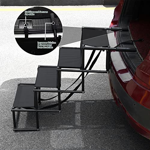 Otoez Dog Ramp Car Stair For Small Medium Large Dogs Lightweight Foldable Pet Ladder Steps With Nonslip Rubber Sleeves For Car, Suv, Truck, High Beds #TOP7