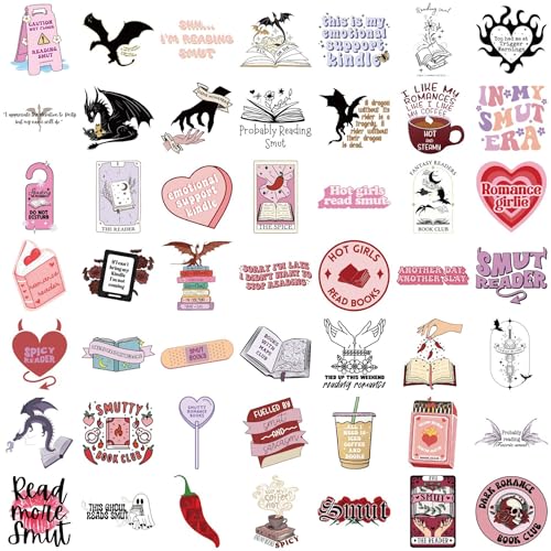 DaFong, capa transparente com 50 adesivos (Bookish Smutty) para leitores de eBooks de 6,8 polegadas,