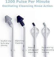 Vista 6 de SinuPulse Elite Advanced Sistema de riego nasal, máquina de enjuague sinusal pulsante con 60 paquetes SinuAir, punta de irrigador sinusal adicional