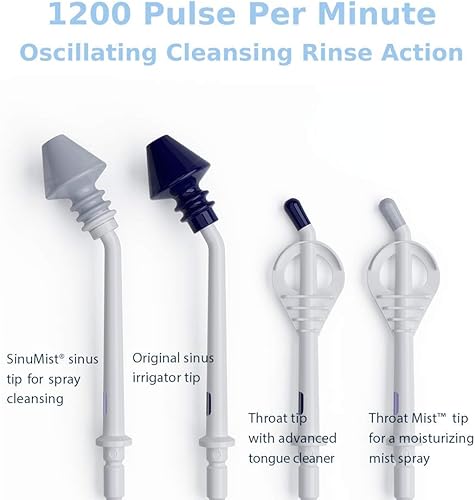 Miniatura 6 de SinuPulse Elite Advanced Sistema de riego nasal, máquina de enjuague sinusal pulsante con 60 paquetes SinuAir, punta de irrigador sinusal adicional,