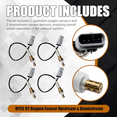 4PCS Sensor de Oxígeno Upstream y Downstream para vehículos 2017-2021 miniatura 4