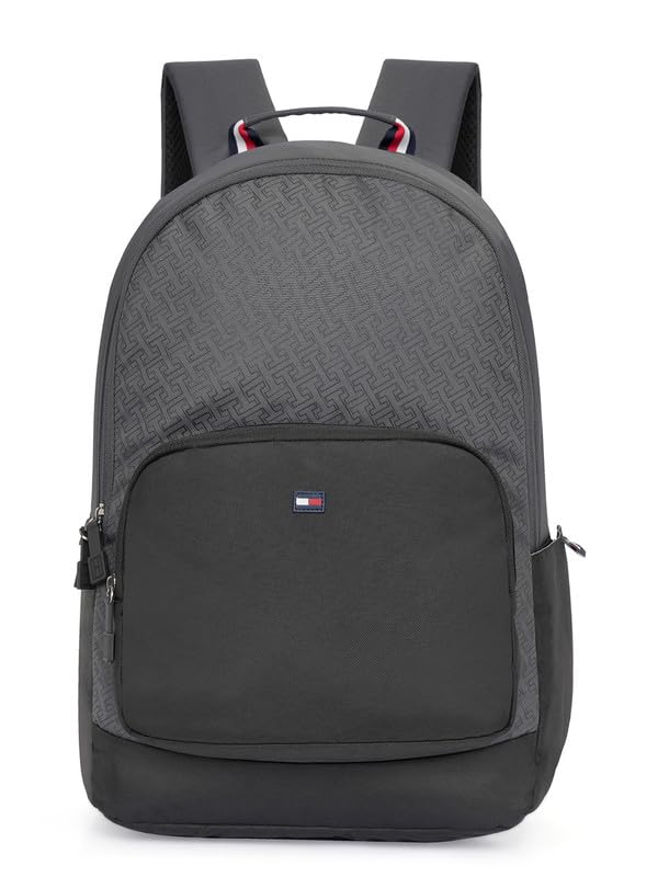 Tommy Hilfiger Sanford Unisex Casual Backpack – Grey+Black