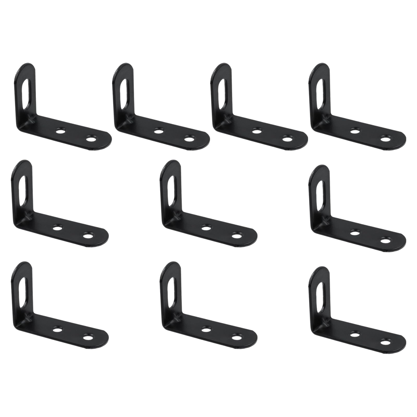 Support d'extension en fer réglable en L équerre de fixation noire pour panneau bois