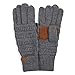 C.C Hatsandscarf CC Exclusives Women Solid Ribbed Glove with Smart Tips (G-20) (DK Mel Grey)