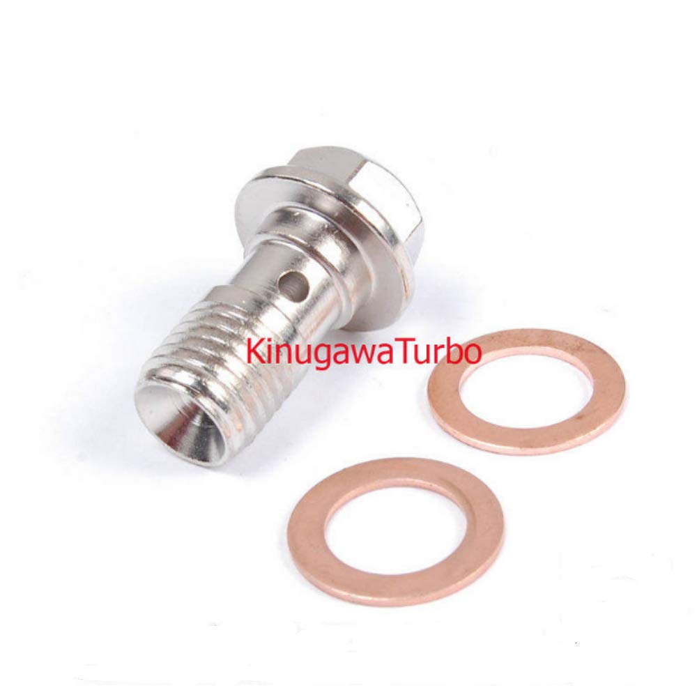 Banjo Bolt M10 x 1.5 mm with 1.0mm Hole Compatible with SUBARU IHI VF22 VF34 VF36 Ball bearing
